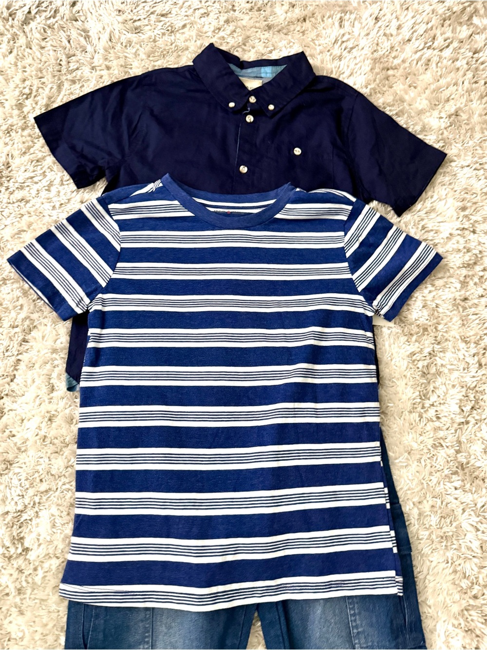 Stitch & Stone Boy Set of 3 Pieces Pant Shirt And  T-shirt Blue Size 12